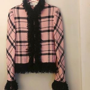 ST JOHN COLLECTION Jacket/ Sz 2/ Pink/ Black/ Designer/ NWOT
